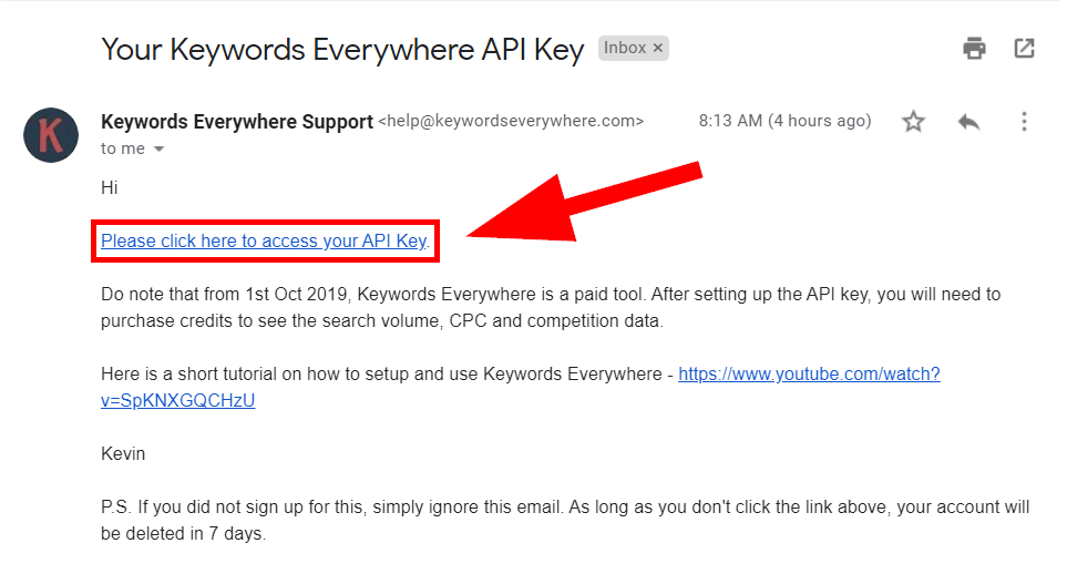 keywords everywhere api key