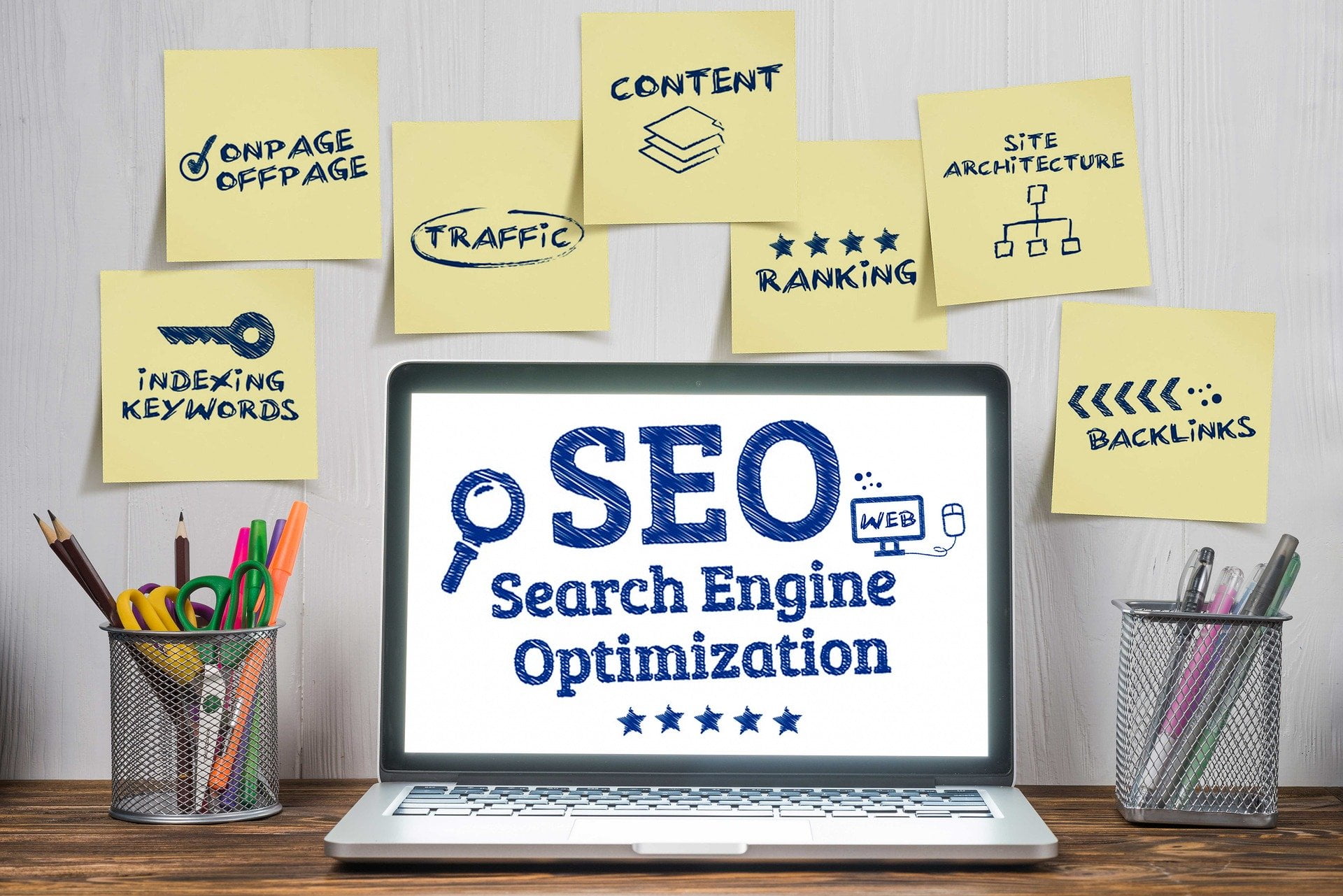 search engine optimization on computer