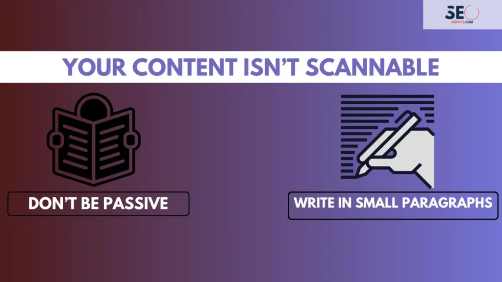 Your content isn't Scannable